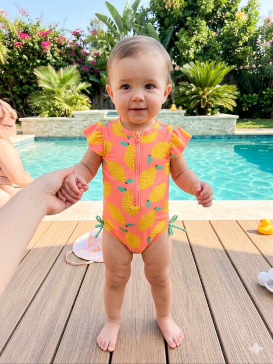 Cat & Jack Other - V One piece Swimsuit Zipper size 18 months of age